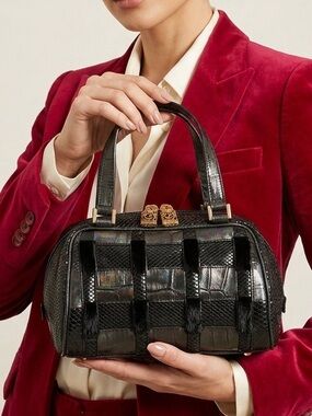 Braccialini Italy Leather Satchel Purse